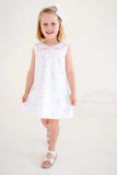 LUANNE'S LUNCH DRESS - SPRINKLE KINDNESS & CONFETTI WITH HAMPTONS HOT PINK