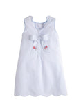 BOW BACK DRESS - FLAG EMBROIDERY