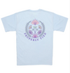 FLORAL SHORT SLEEVE PERIWINKLE SHIRT