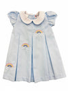 LULU BEBE DANA RAINBOW EMBROIDERED DRESS