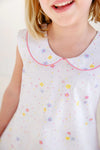 LUANNE'S LUNCH DRESS - SPRINKLE KINDNESS & CONFETTI WITH HAMPTONS HOT PINK