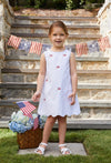 BOW BACK DRESS - FLAG EMBROIDERY