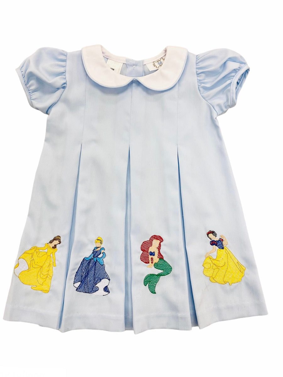 LuLu BeBe Girls Dana Dress - Embroidered Princesses - Pink main image 1