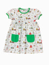 LA LUNA SUSIE FARM PRINT DRESS WITH POCKETS