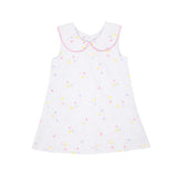 LUANNE'S LUNCH DRESS - SPRINKLE KINDNESS & CONFETTI WITH HAMPTONS HOT PINK