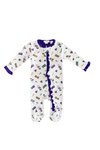 LA LUNA MARDI GRAS NOLA RUFFLE FOOTIE ZIPPER PAJAMA