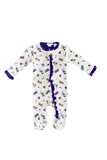 LA LUNA MARDI GRAS NOLA RUFFLE FOOTIE ZIPPER PAJAMA