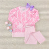 CASSIDY COMFY CREWNECK - PINK BRASELTON BOWS WITH PALM BEACH PINK