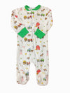 LA LUNA FARM PRINT FOOTIE PAJAMA