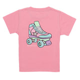 ROLLER SKATE SHORT SLEEVE LIGHT PINK SHIRT