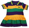 MARDI GRAS SHORT SLEEVE ONESIE DRESS