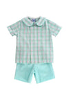 BAILEY BOY CYPRESS PLAID - DRESSY SHORT SET