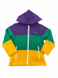 MARDI GRAS HOODED ZIP JACKET (CHILD AND ADULT)