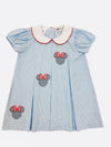 MICKEY EMBROIDERED BLUE DRESS