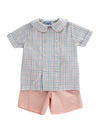 BAILEY BOYS SUNKIST PLAID - DRESSY SHORT SET