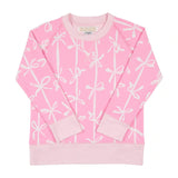 CASSIDY COMFY CREWNECK - PINK BRASELTON BOWS WITH PALM BEACH PINK