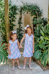LUANNES LUNCH DRESS - SPRING PARTY PLAID WITH PALM BEACH PINK