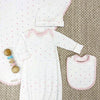 BABY BUGGY BLANKET - DUDLEY DOT WITH PALM BEACH PINK