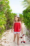 CHERYL SHORTS - UNDULATA REGATTA WITH RICHMOND RED