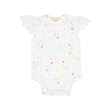 WENDY ONESIE - SPRINKLE KINDNESS & CONFETTE WITH WORTH AVENUE WHITE EYELET