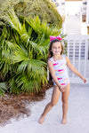 LONG BAY BATHING SUIT - FRENCH LEAVES FISHIES WITH BEALE STREET BLUE
