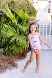 LONG BAY BATHING SUIT - FRENCH LEAVES FISHIES WITH BEALE STREET BLUE