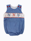 CAM PINWHEEL SMOCKED BLUE BOY BUBBLE