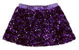 MARDI GRAS PURPLE SEQUIN SKORT