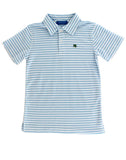 BAILEY BOYS HENRY SHORT SLEEVE STRIPE POLO - BLUE/WHITE