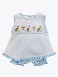 ABBY PELICAN SMOCKED BLOOMER SET