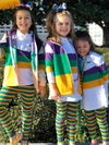 MARDI GRAS LONG SLEEVE RUGBY DRESS