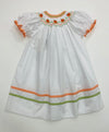 LULU BEBE EMMA PUMPKIN SMOCKED BISHOP DRESS