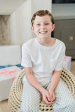 WHITE SHORT SLEEVE POCKET T-SHIRT