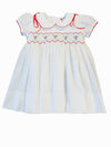 ROSE HOLIDAY SMOCKED WAISTE DRESS