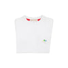 CARTER CREWNECK - WORTH AVENUE WHITE WITH BALLOON EMBROIDERY