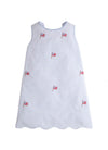 BOW BACK DRESS - FLAG EMBROIDERY
