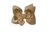 Hair Bow 4.5" Oatmeal