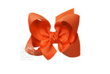 Hair Bow 4.5" Orange