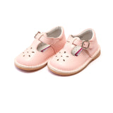 Joy Classic Leather Stitch Down T-Strap Mary Jane Pink