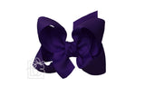 Hair Bow 4.5" Purple