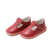 Joy Classic Leather Stitch Down T-Strap Mary Jane Red