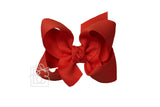 Hair Bow 4.5" Red