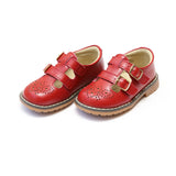 Beatrix English Double T-Strap Stitch Down Leather Mary Jane Red