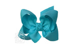 Hair Bow 4.5" Turquoise