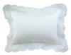 Pillow Cover with Lace Trim White