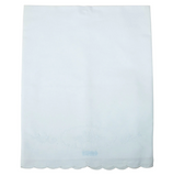 RECEIVING BLANKET WITH SCALLOPED EDGE - WHITE