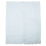 Receiving Blanket with Scalloped Edge White